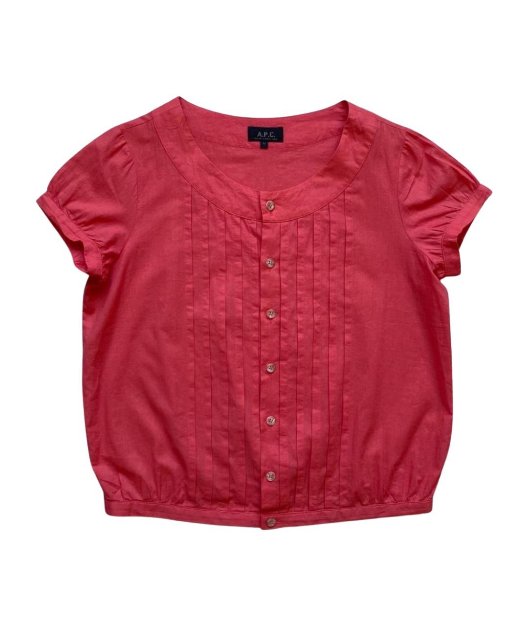 A.P.C. Коралловая хлопковая рубашка, фото 1