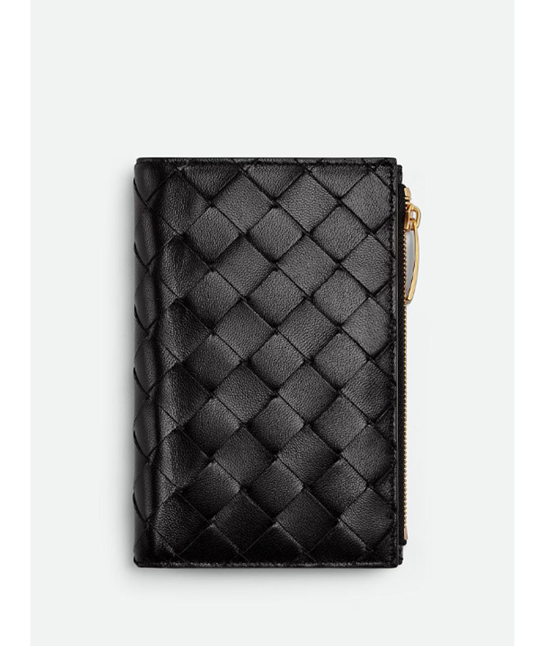 BOTTEGA VENETA Черный кожаный кошелек, фото 3