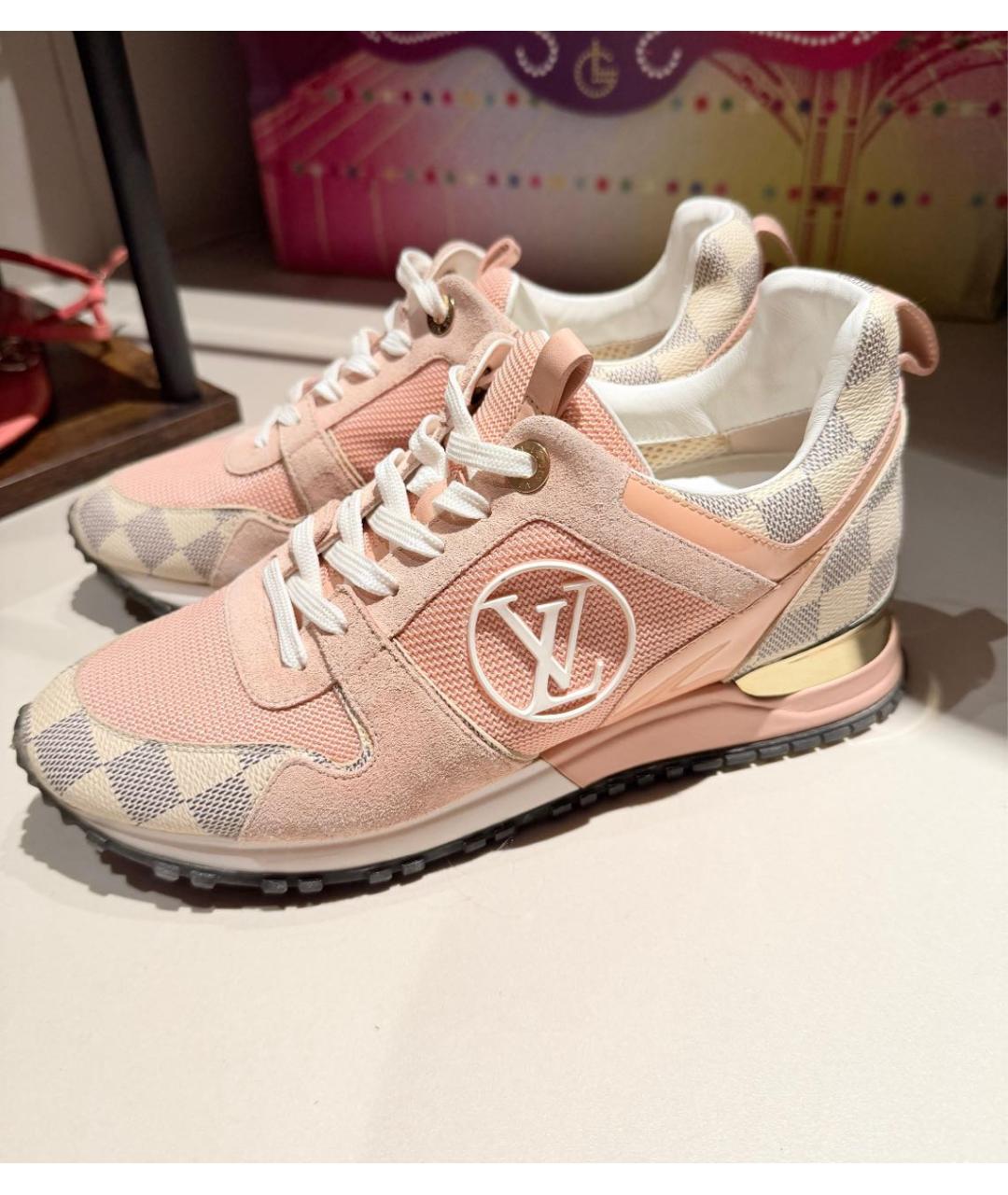 LOUIS VUITTON Розовые текстильные кроссовки, фото 2