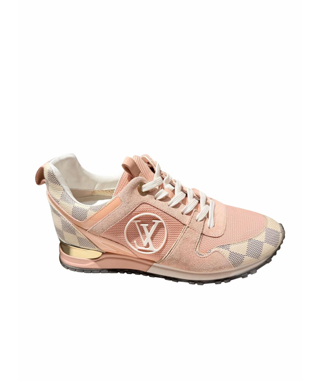 LOUIS VUITTON Розовые текстильные кроссовки, фото 1
