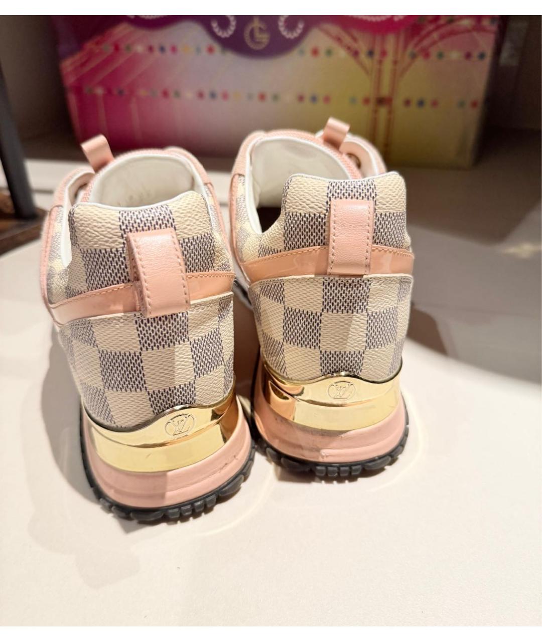LOUIS VUITTON Розовые текстильные кроссовки, фото 4