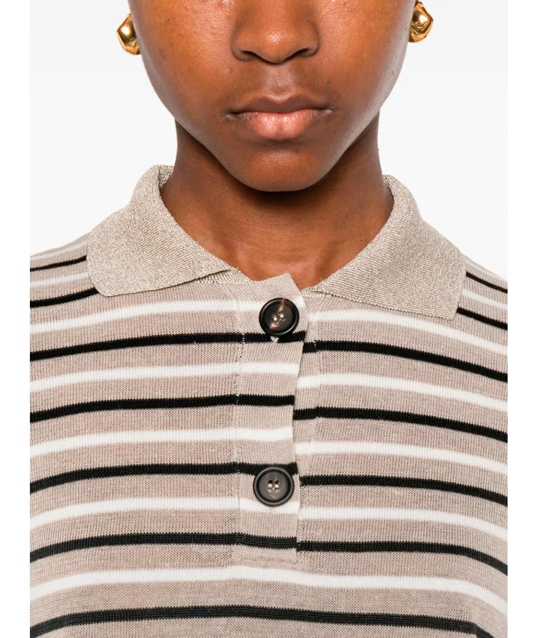 BRUNELLO CUCINELLI Мульти льняная футболка, фото 4