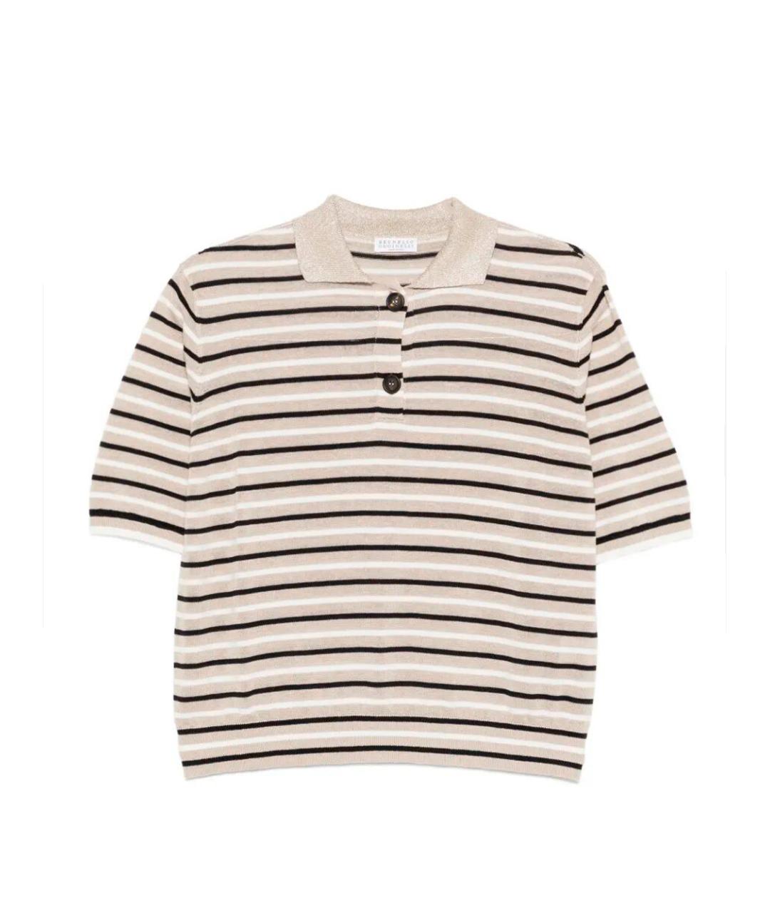 BRUNELLO CUCINELLI Мульти льняная футболка, фото 1