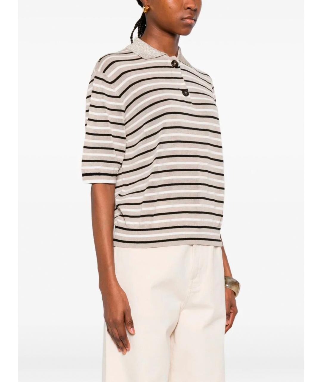 BRUNELLO CUCINELLI Мульти льняная футболка, фото 5