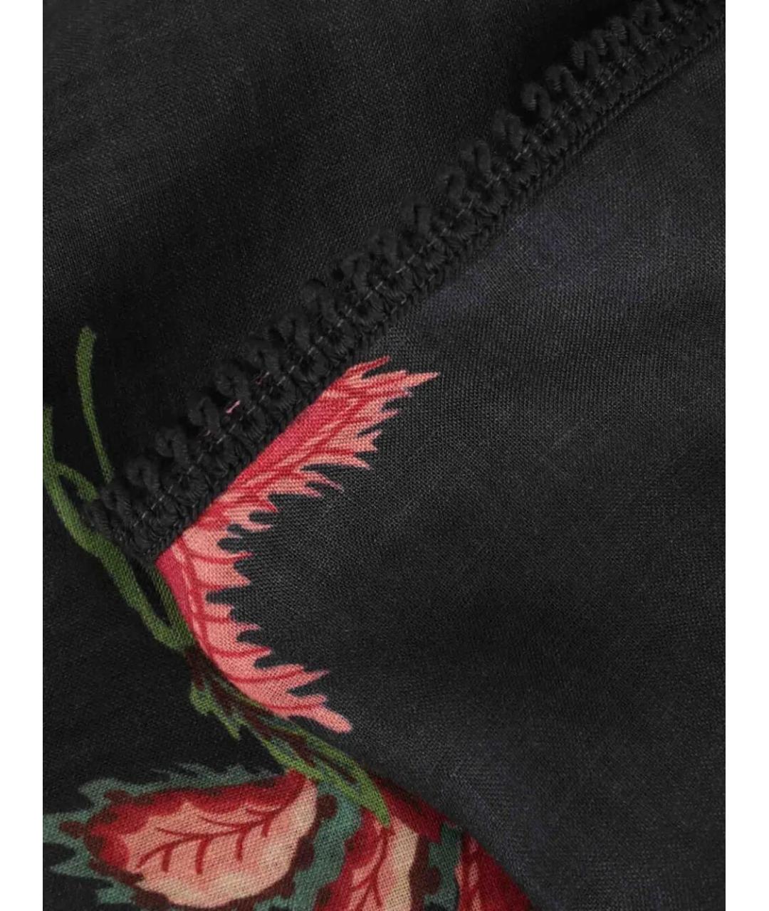 VALENTINO Черная льняная кэжуал рубашка, фото 4