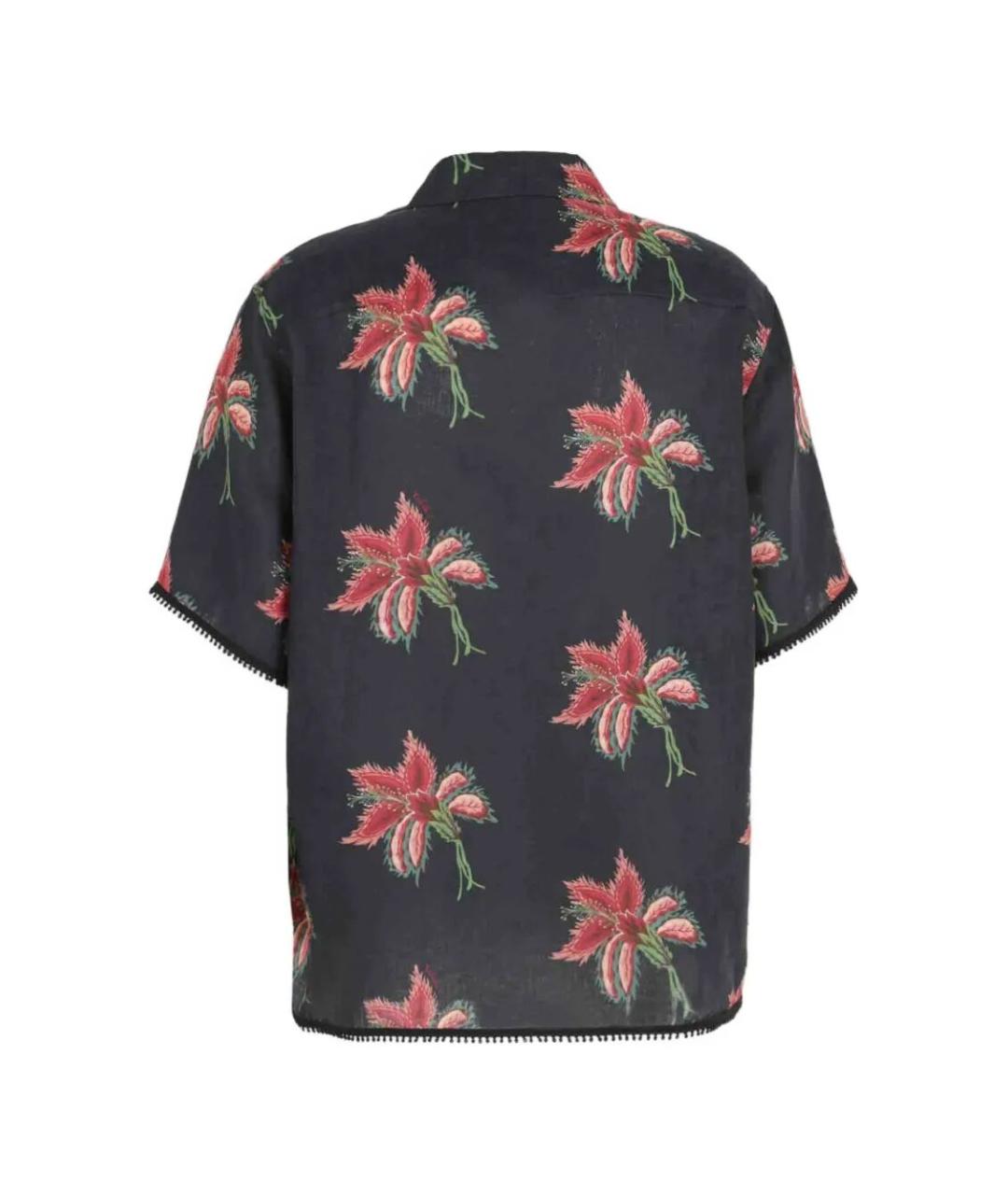 VALENTINO Черная льняная кэжуал рубашка, фото 2