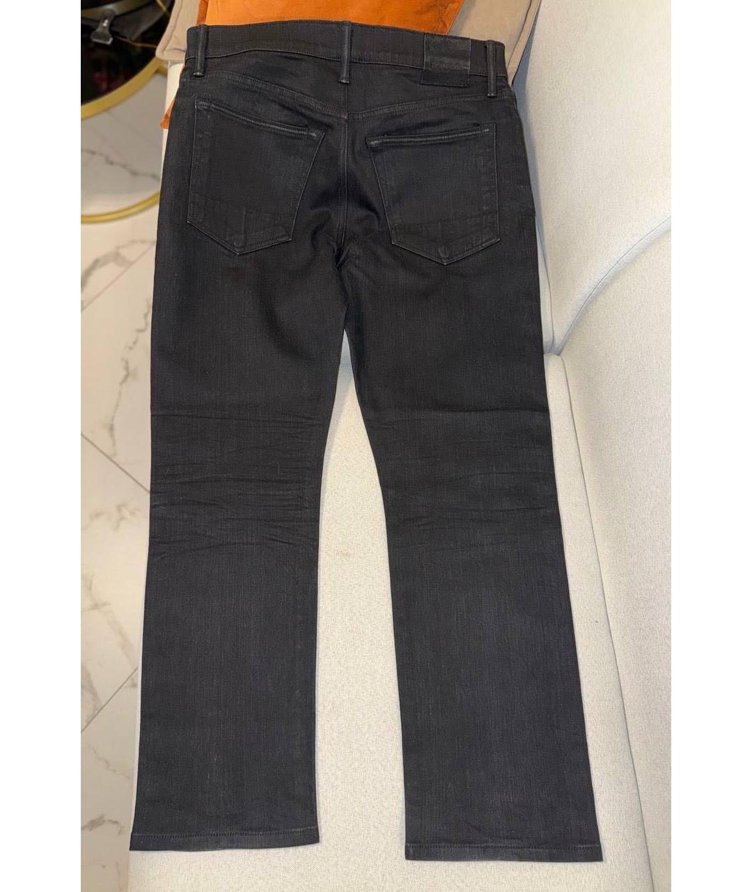 TOM FORD Черные хлопковые прямые джинсы, фото 2