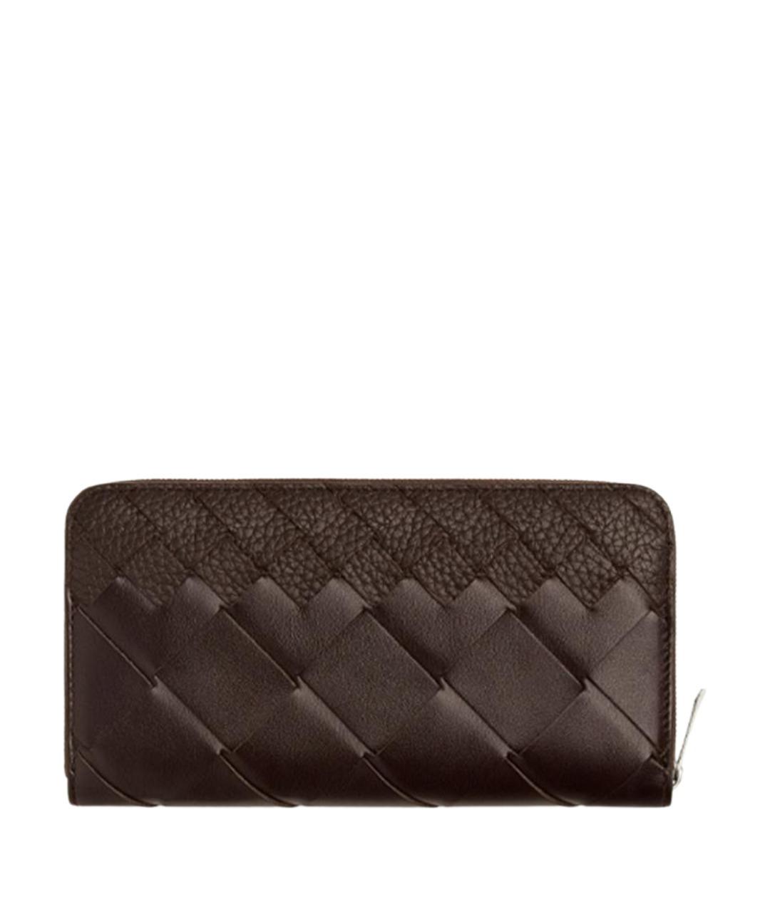 BOTTEGA VENETA Коричневый кожаный кардхолдер, фото 1