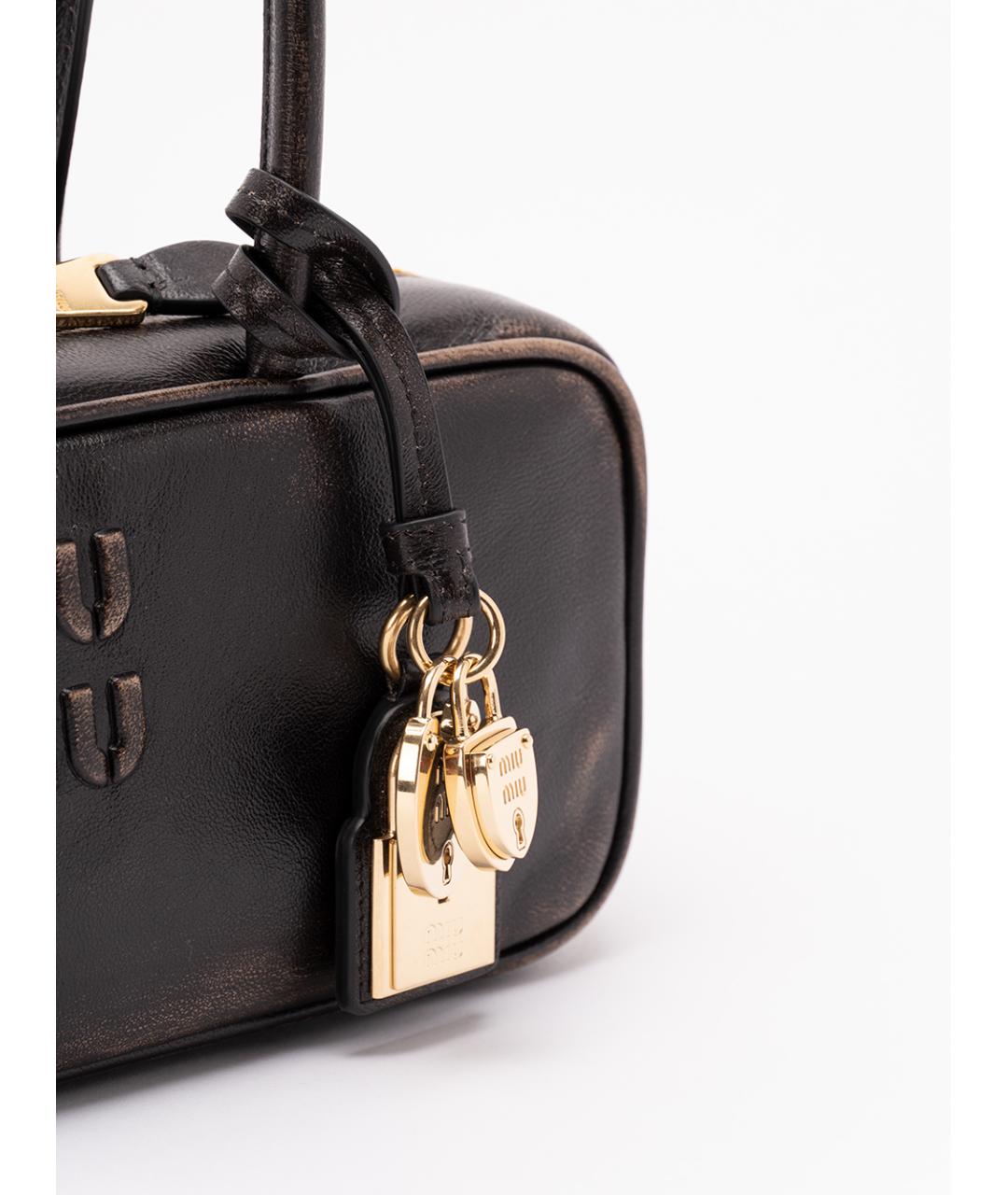 MIU MIU Коричневая кожаная сумка тоут, фото 4