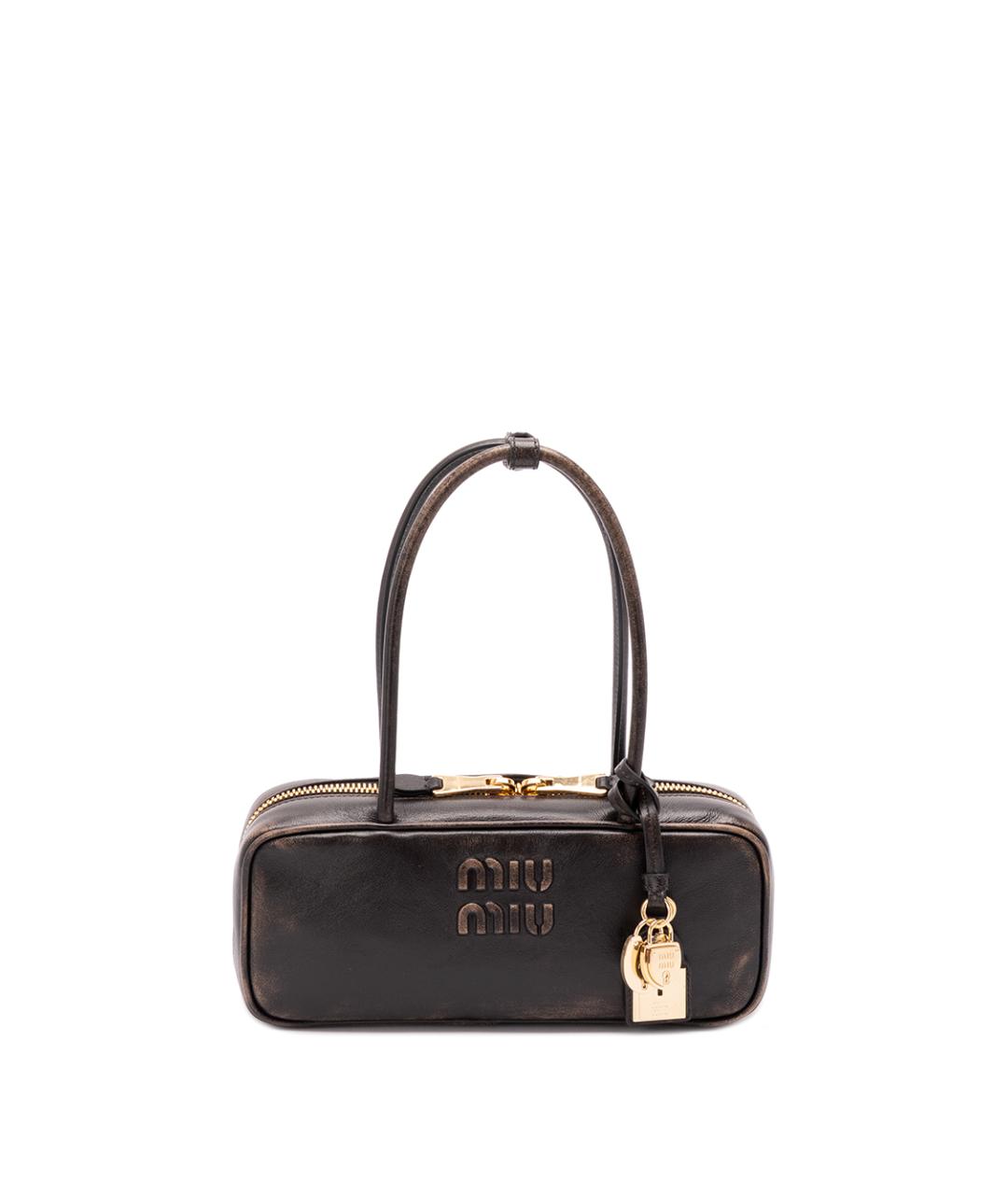 MIU MIU Коричневая кожаная сумка тоут, фото 1