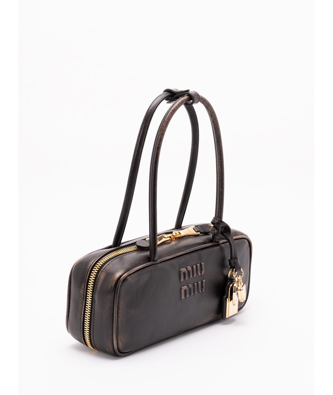 MIU MIU Коричневая кожаная сумка тоут, фото 3