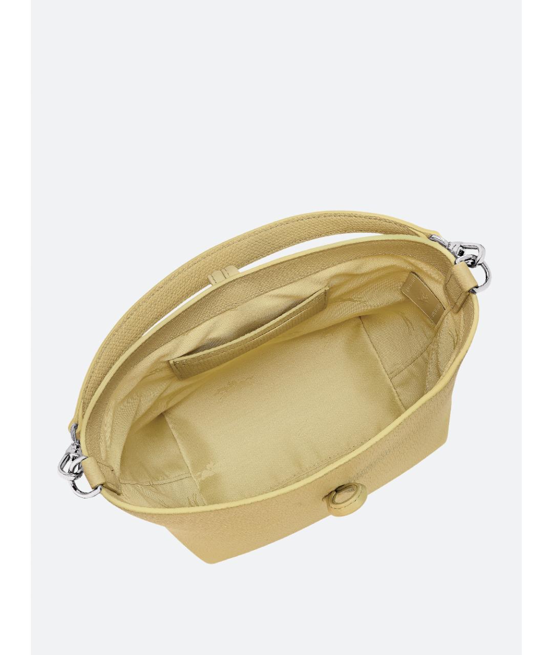 LONGCHAMP Желтая кожаная сумка через плечо, фото 4