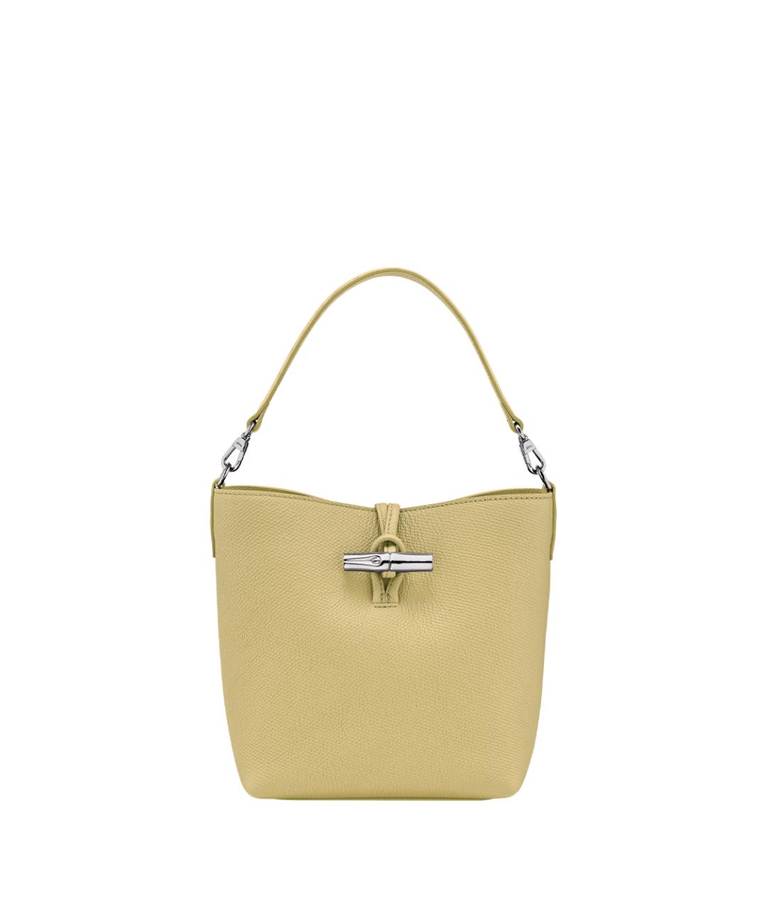 LONGCHAMP Желтая кожаная сумка через плечо, фото 1