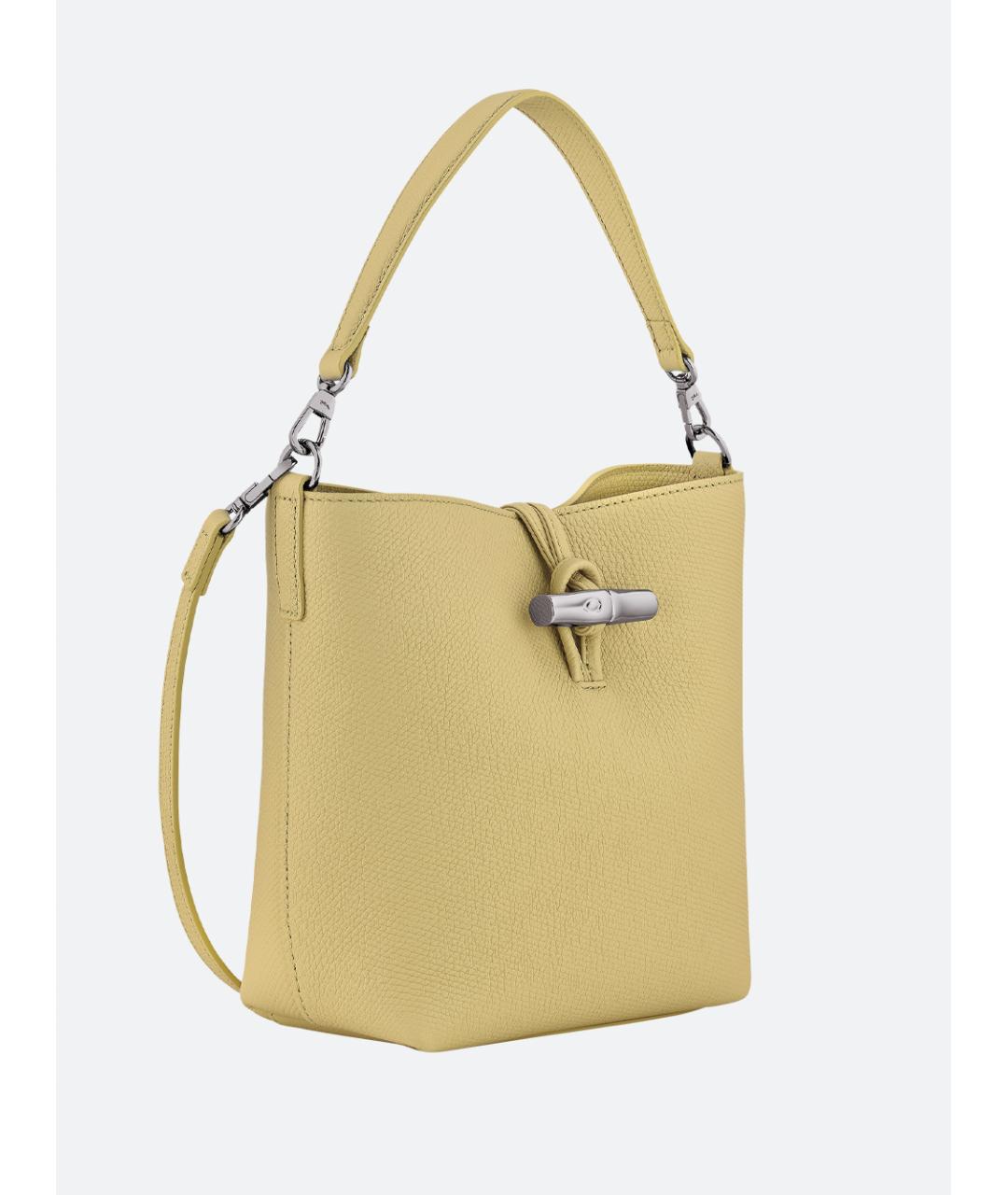 LONGCHAMP Желтая кожаная сумка через плечо, фото 3