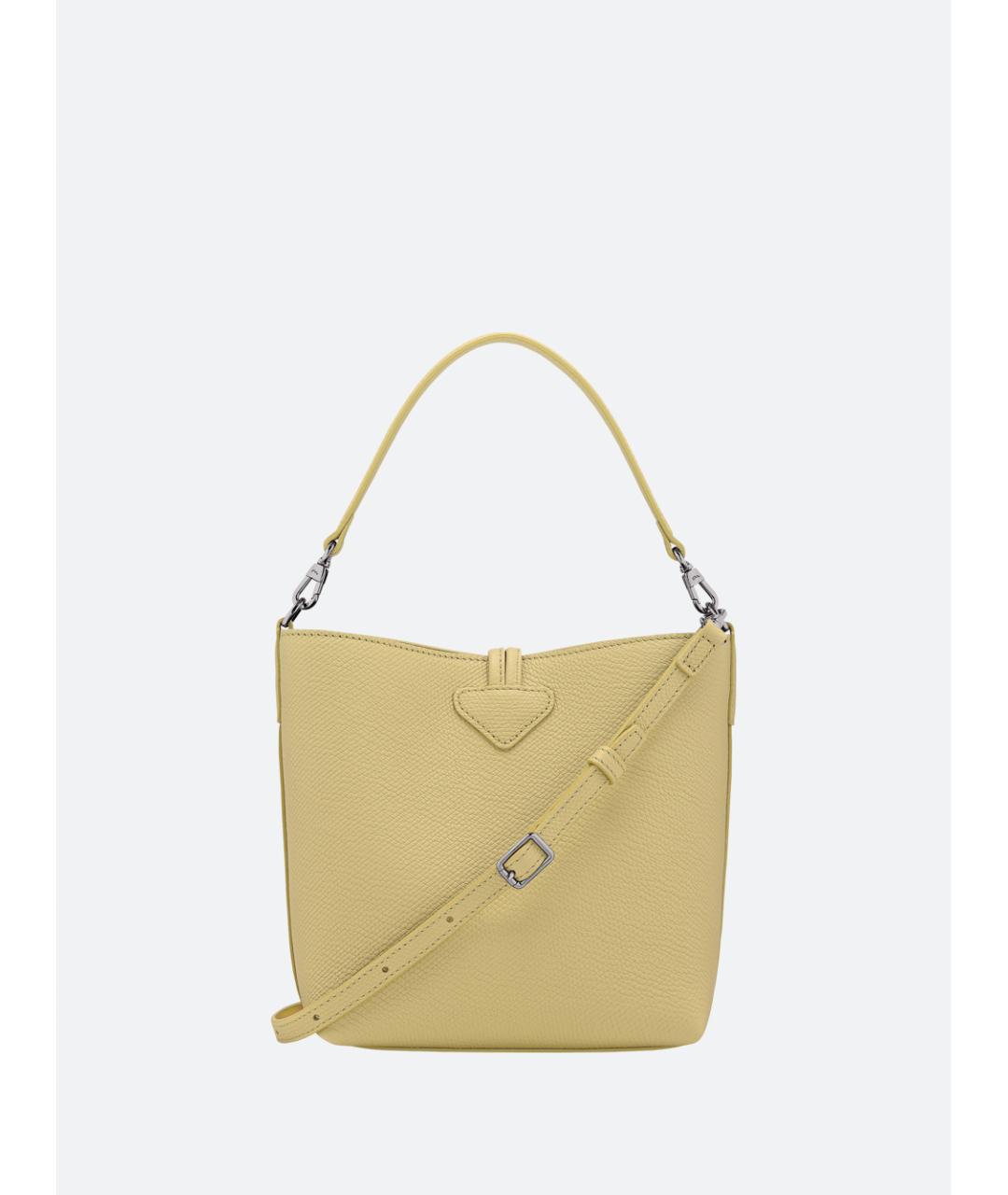 LONGCHAMP Желтая кожаная сумка через плечо, фото 2