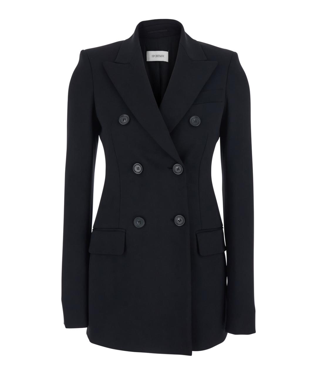 SPORTMAX Черный полиамидовый жакет/пиджак, фото 1