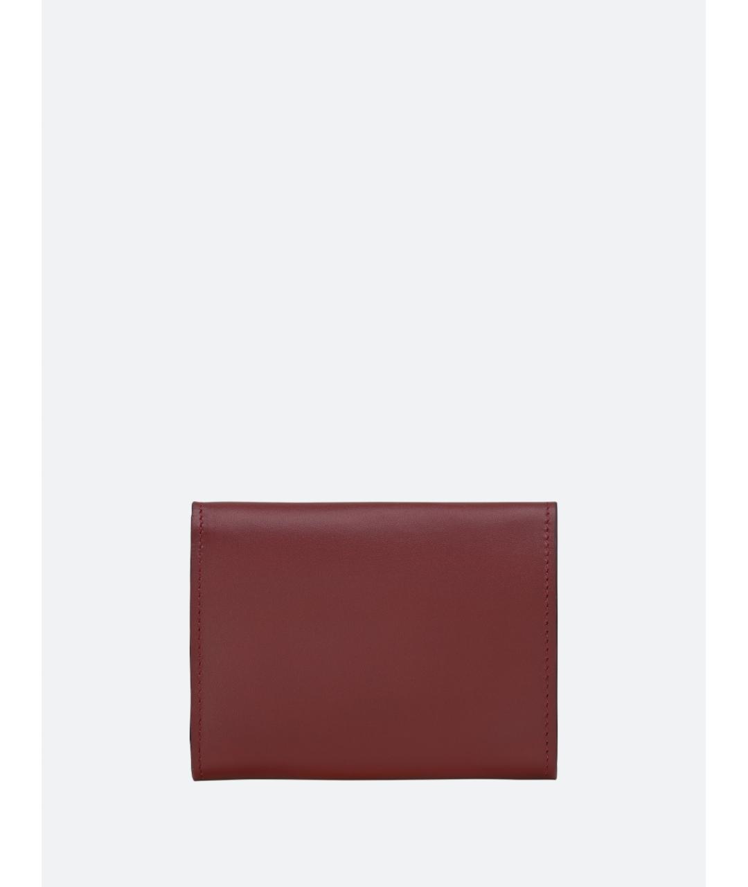 LONGCHAMP Бордовый кожаный кошелек, фото 2