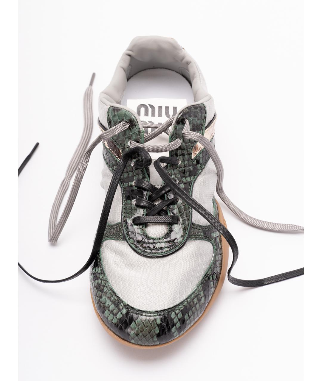 MIU MIU Мульти кожаные кроссовки, фото 6