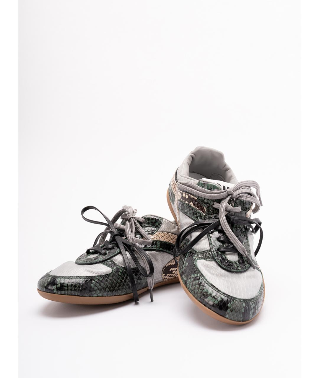 MIU MIU Мульти кожаные кроссовки, фото 5