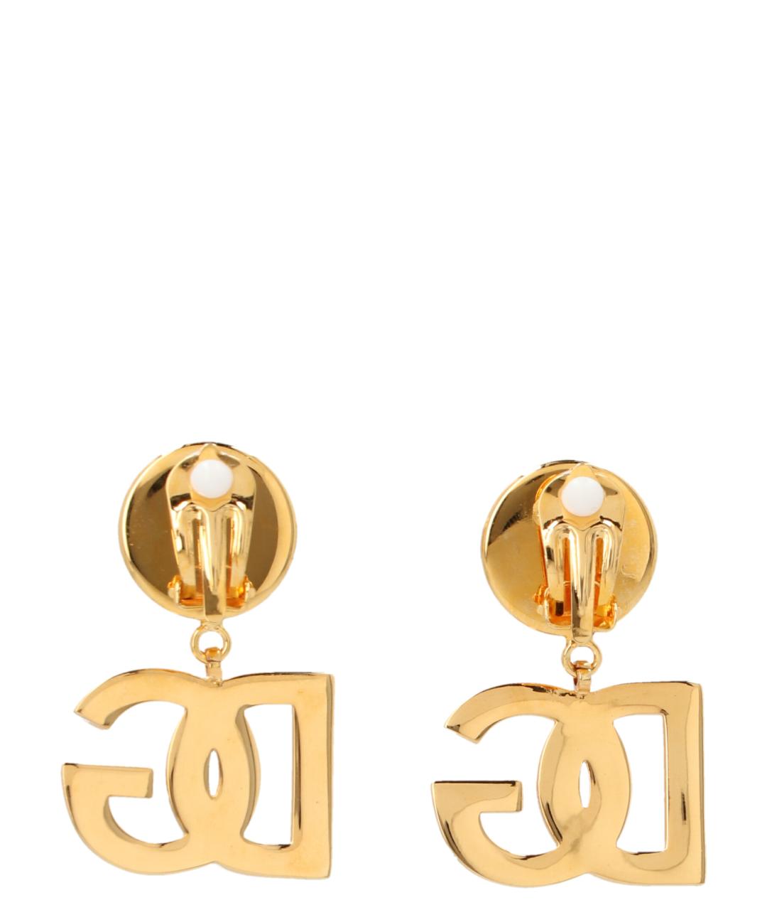 DOLCE&GABBANA Золотые металлические серьги, фото 2