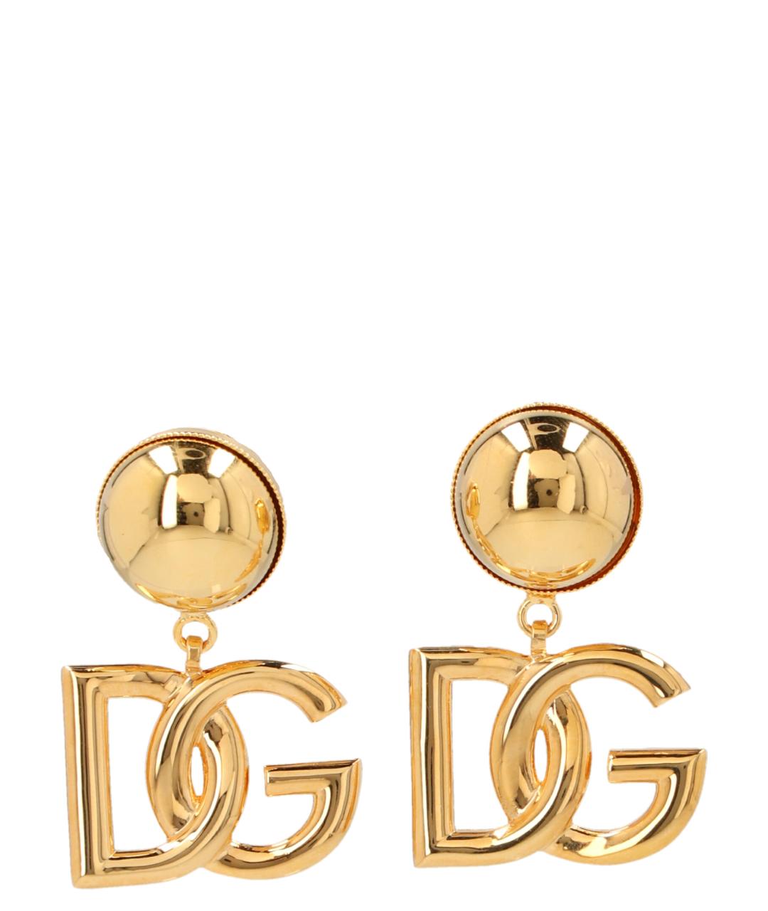 DOLCE&GABBANA Золотые металлические серьги, фото 1