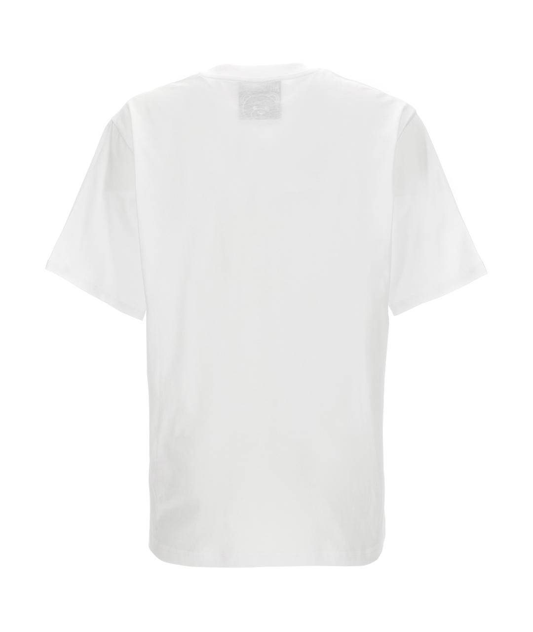 MOSCHINO Белая хлопковая футболка, фото 2