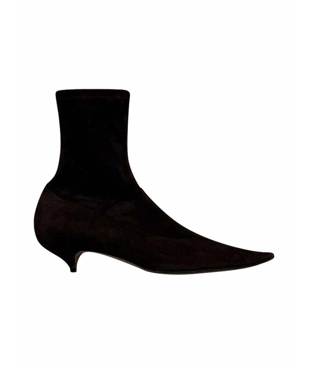 THE ROW Коричневые замшевые ботильоны, фото 1