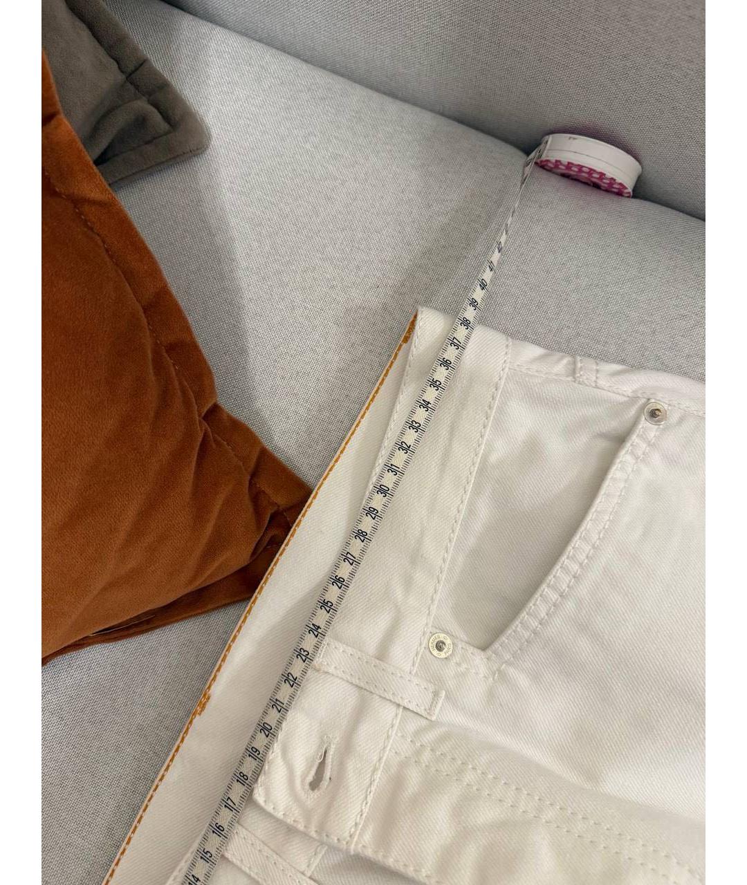 HERMES Белые прямые джинсы, фото 8