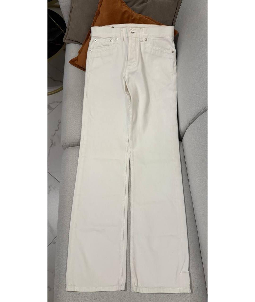 HERMES Белые прямые джинсы, фото 9