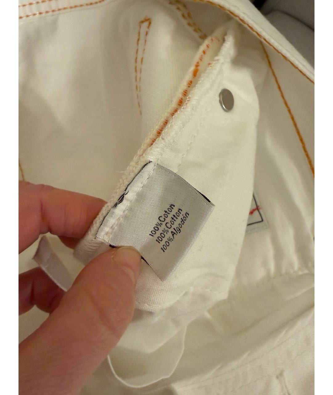 HERMES Белые прямые джинсы, фото 5