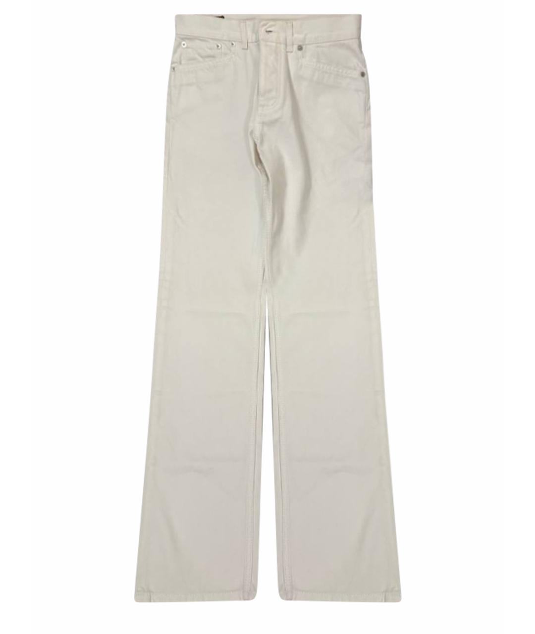 HERMES Белые прямые джинсы, фото 1