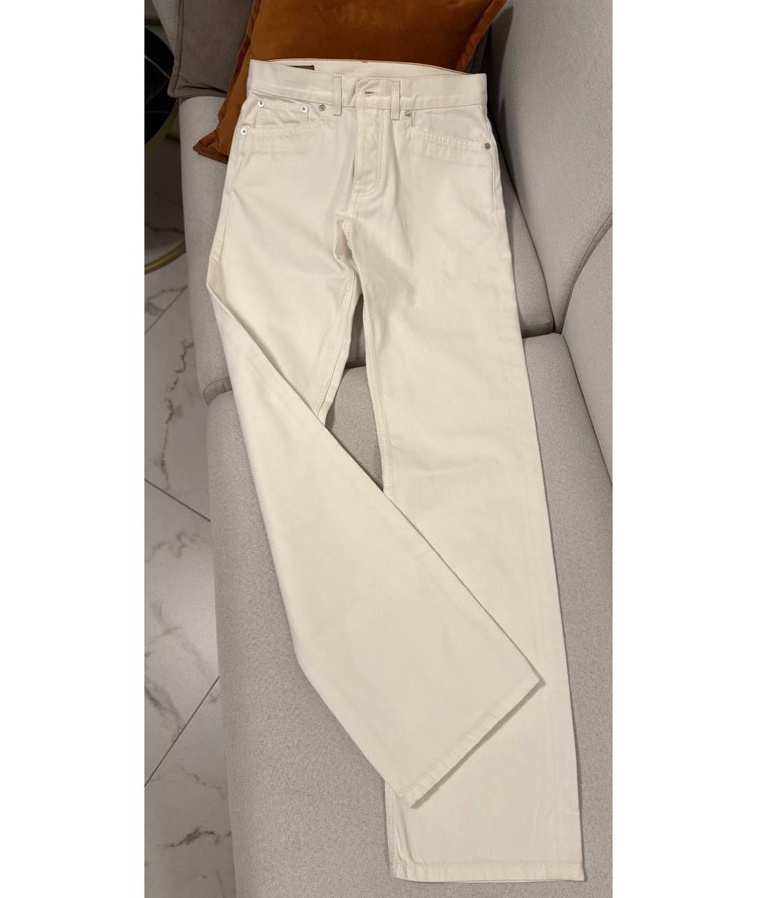 HERMES Белые прямые джинсы, фото 6