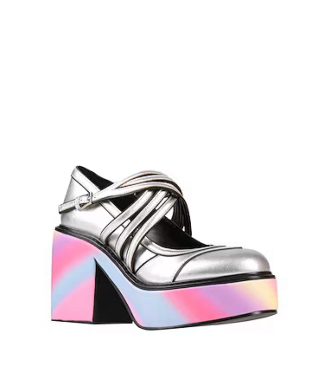 TWIN-SET Серебряные туфли из искусственной кожи, фото 5