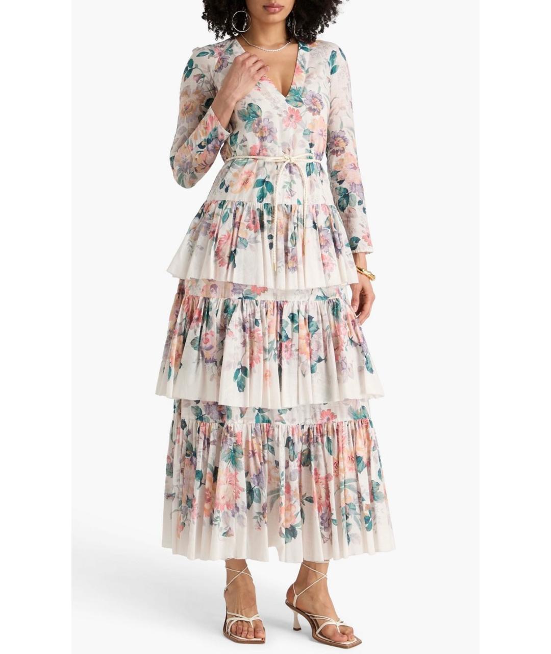 ZIMMERMANN Белое хлопковое коктейльное платье, фото 2