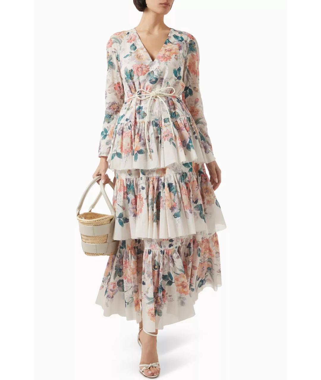 ZIMMERMANN Белое хлопковое коктейльное платье, фото 7