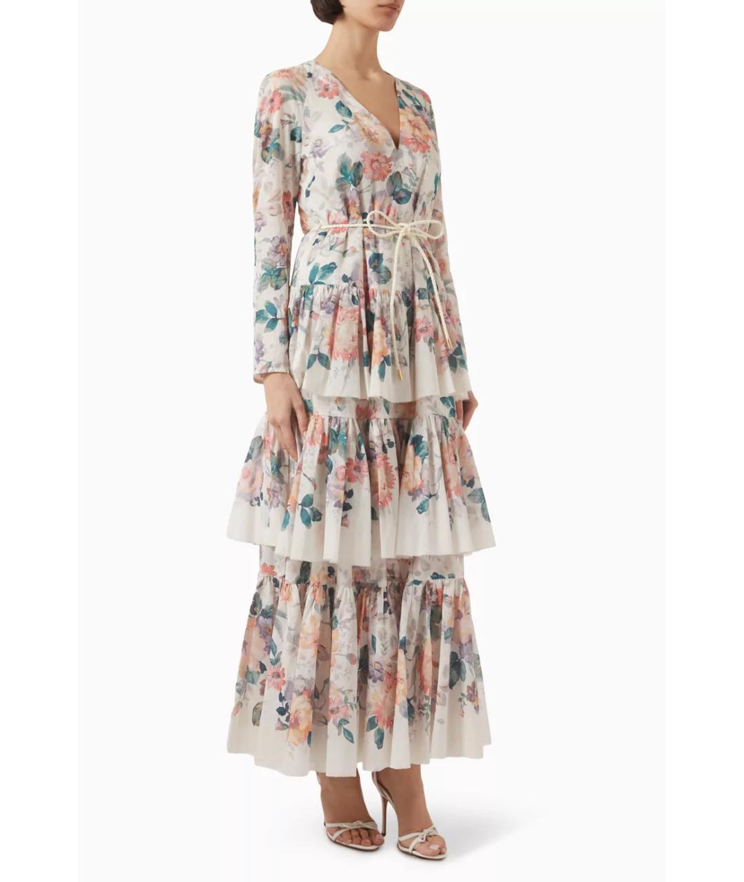 ZIMMERMANN Белое хлопковое коктейльное платье, фото 8