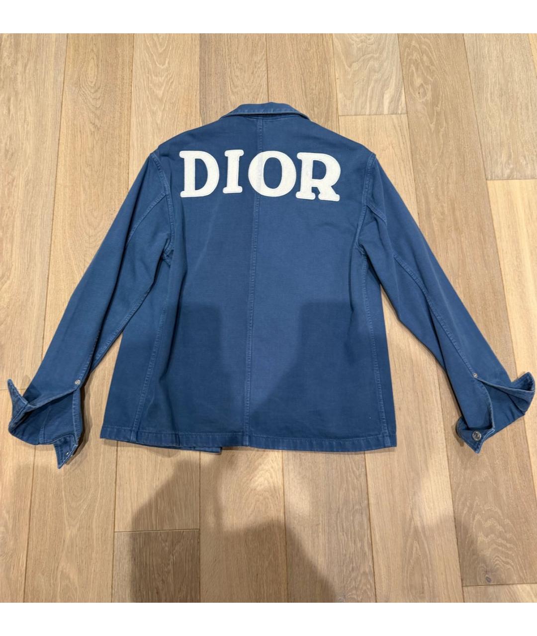 CHRISTIAN DIOR Синяя хлопковая кэжуал рубашка, фото 2