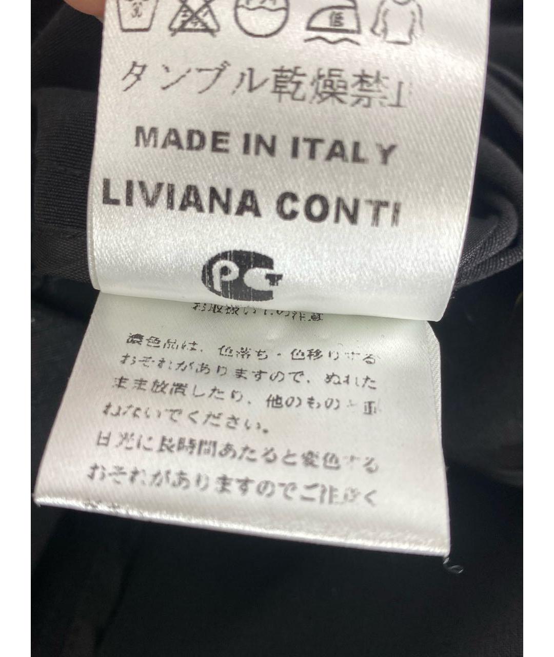LIVIANA CONTI Черный вискозный тренч/плащ, фото 6