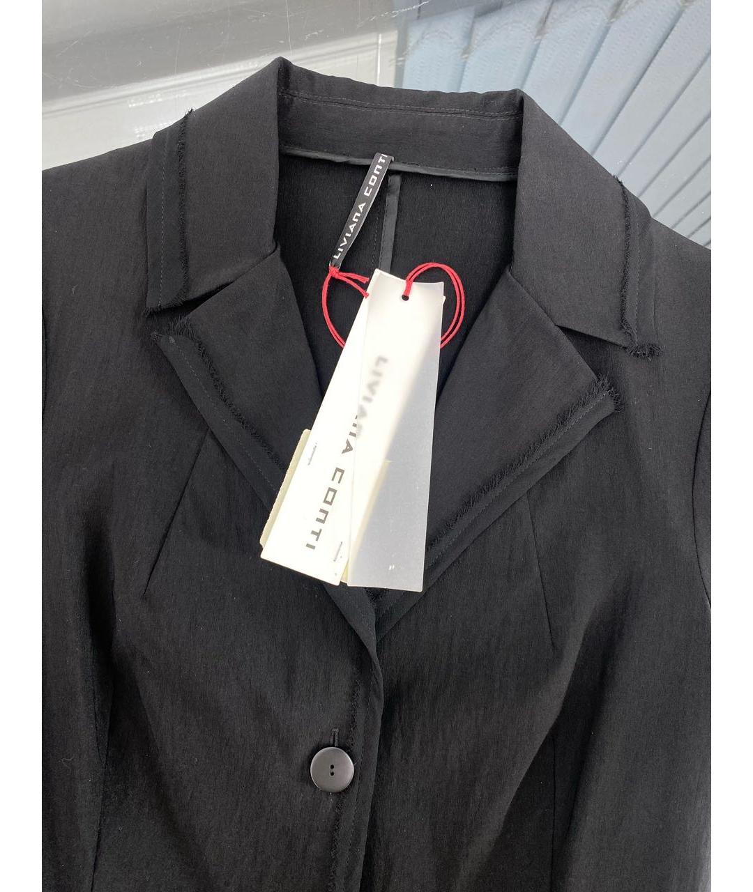 LIVIANA CONTI Черный вискозный тренч/плащ, фото 3