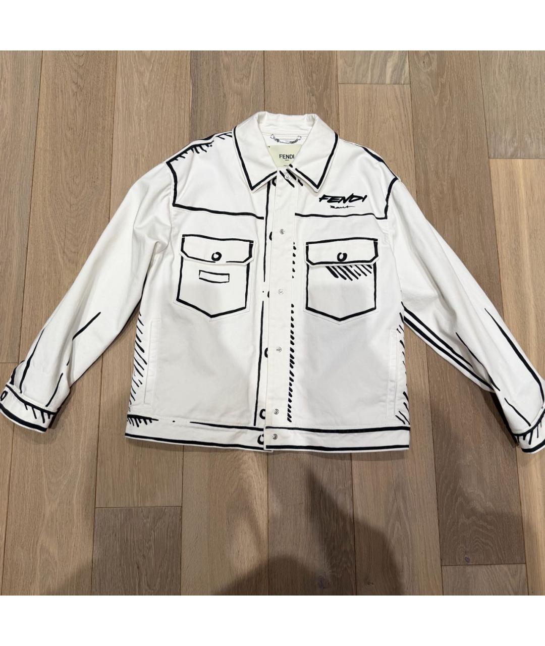 FENDI Белая деним рубашка, фото 4