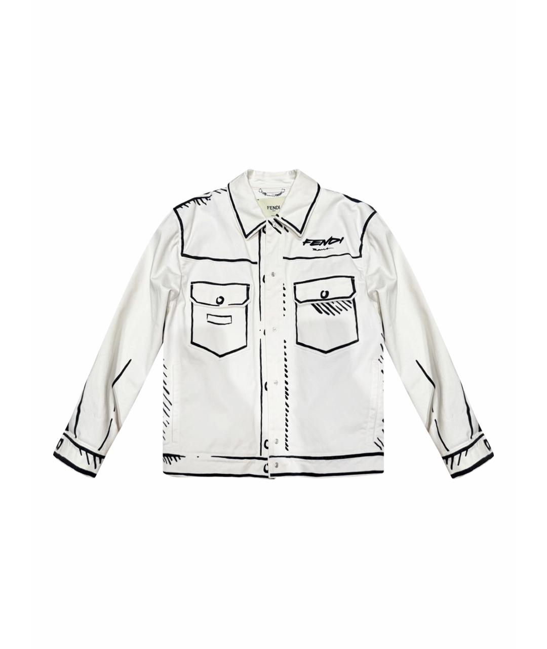 FENDI Белая деним рубашка, фото 1