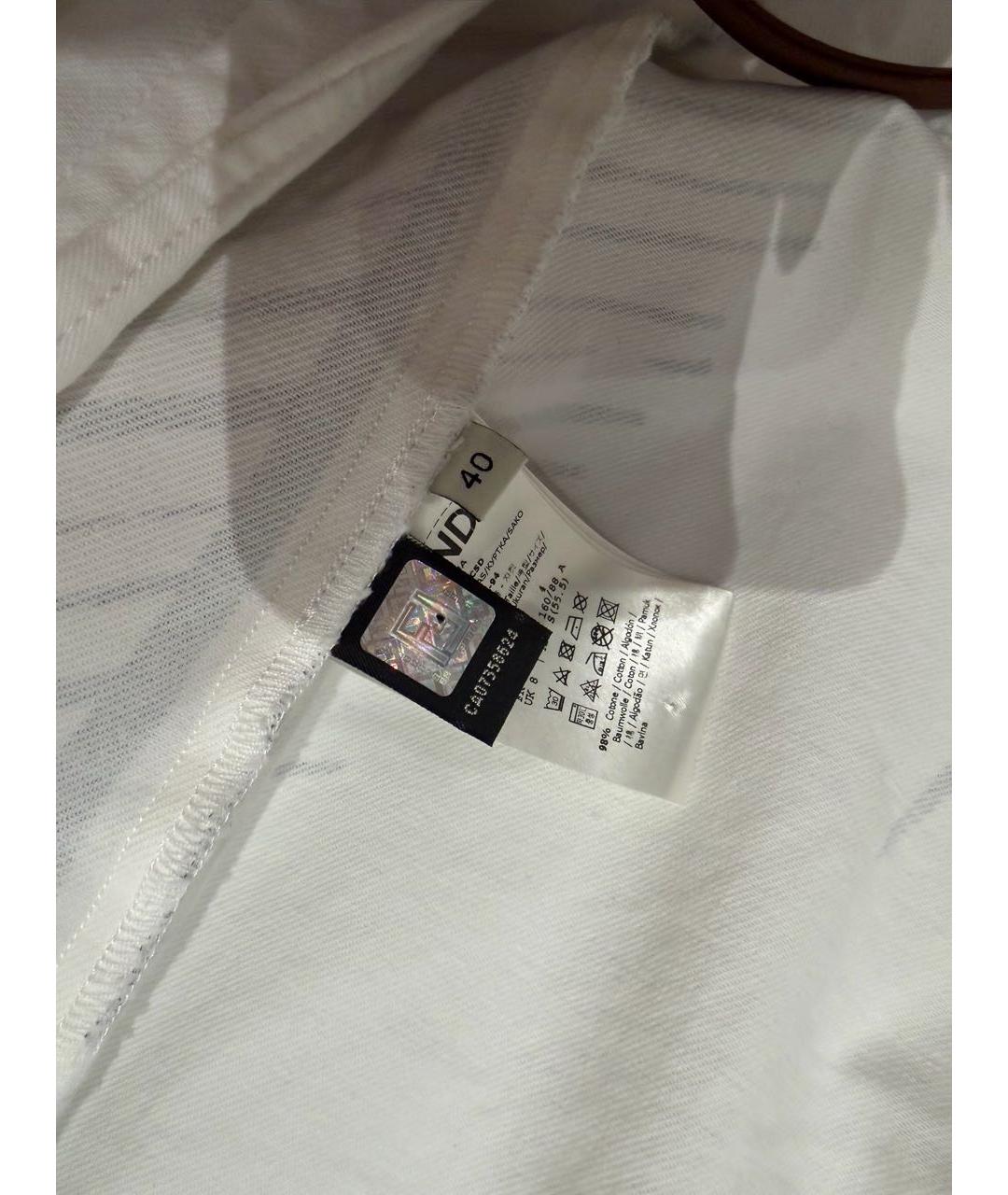 FENDI Белая деним рубашка, фото 3