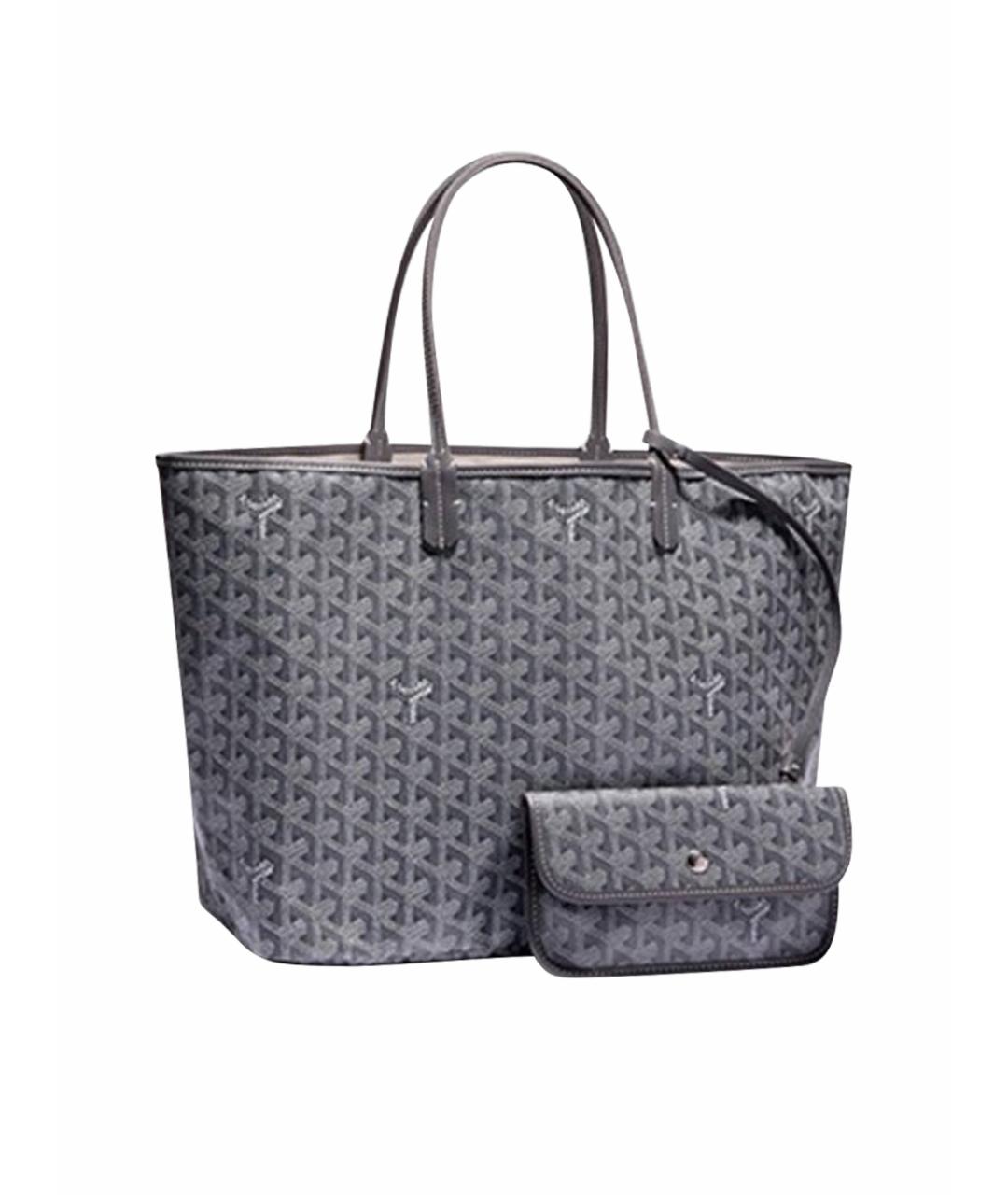 GOYARD Серая кожаная сумка тоут, фото 1