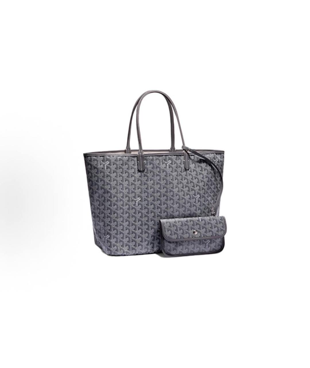 GOYARD Серая кожаная сумка тоут, фото 3