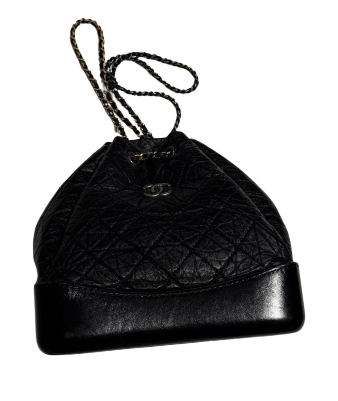 CHANEL Черный кожаный рюкзак, фото 1