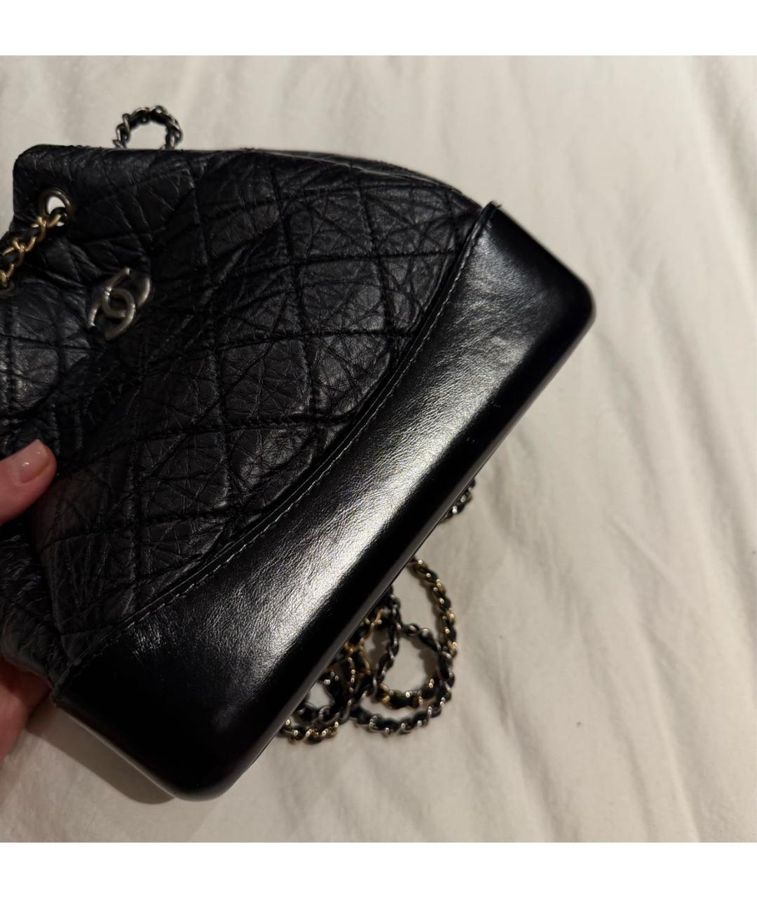 CHANEL Черный кожаный рюкзак, фото 6