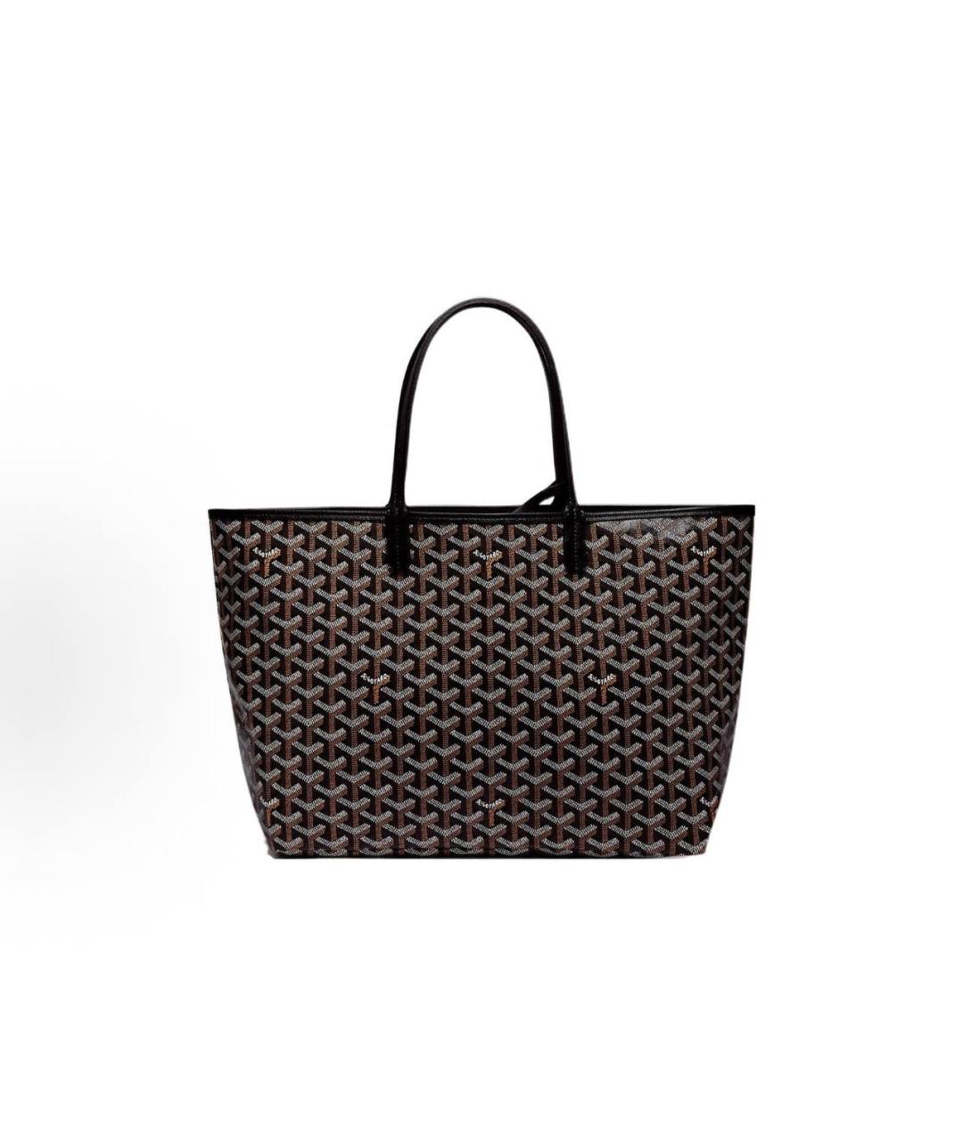 GOYARD Черная кожаная сумка тоут, фото 2