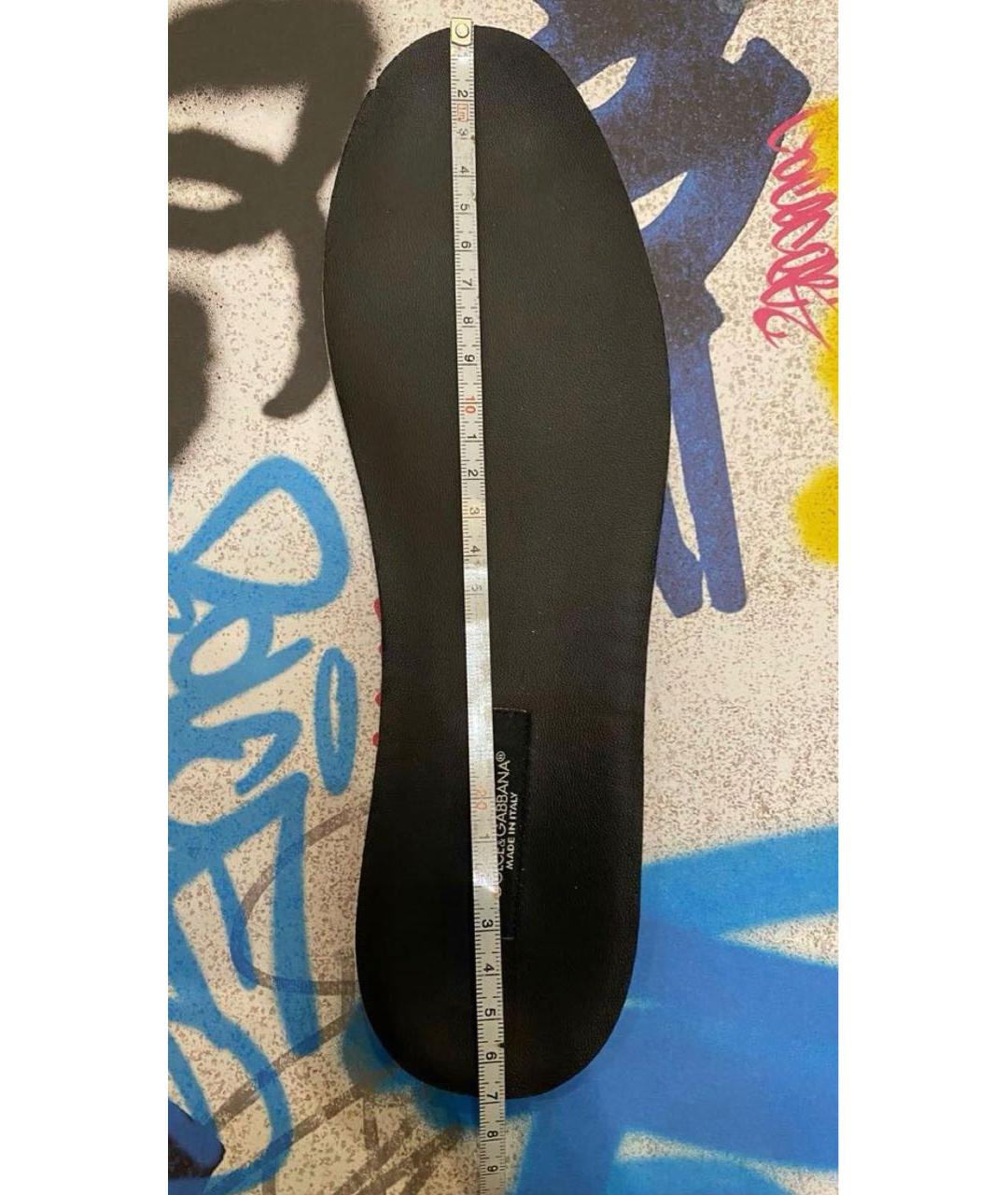 DOLCE&GABBANA Черные текстильные высокие кроссовки / кеды, фото 4