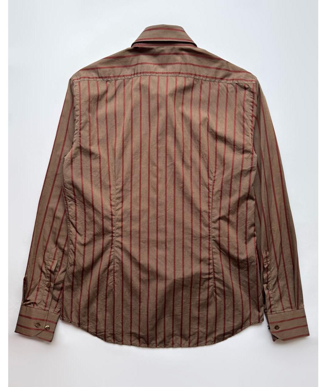 ALEXANDER MCQUEEN Коричневая хлопковая кэжуал рубашка, фото 2