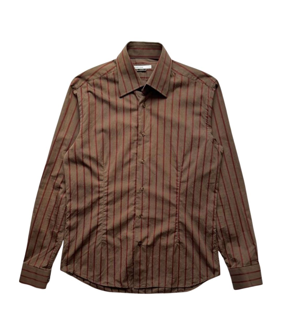 ALEXANDER MCQUEEN Коричневая хлопковая кэжуал рубашка, фото 1